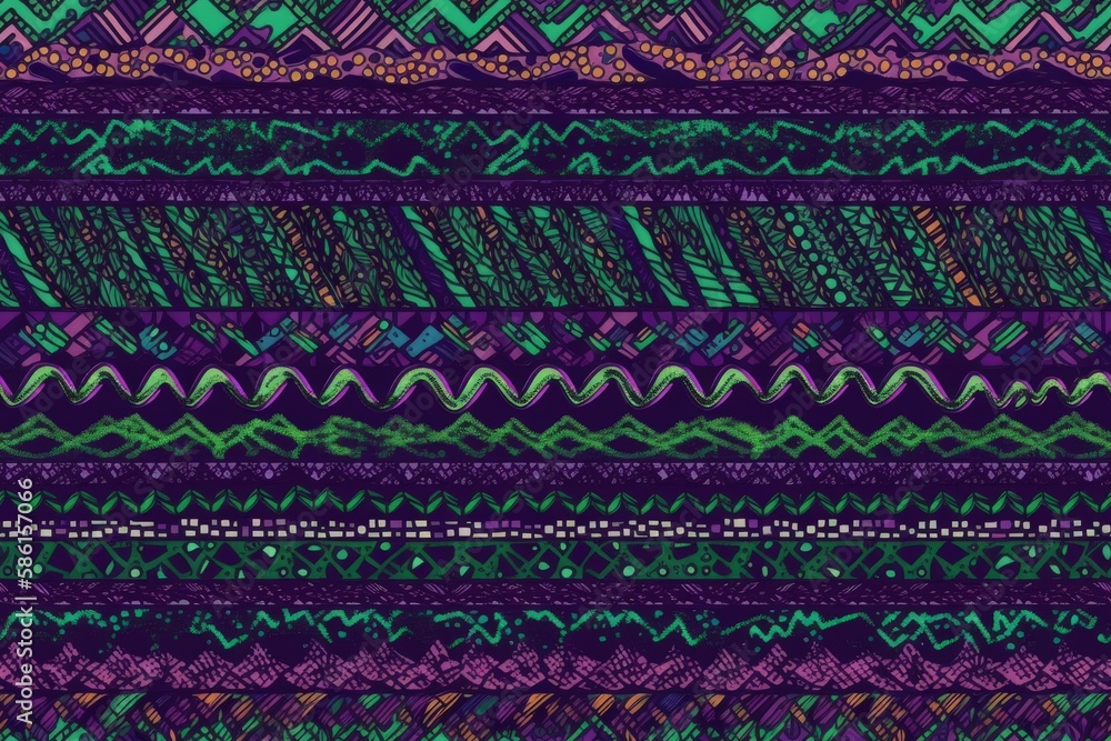 Aufkleber vibrant purple and green patterned background created with generative ai technology