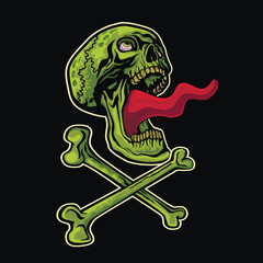 crazy skull, grunge vintage design t shirts