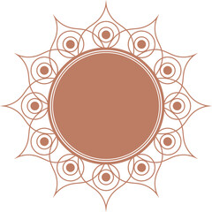 Element Sun, Flower, Mandala. Design Icon