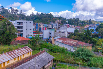 View of a busy street in Bandarawela, Sri Lanka