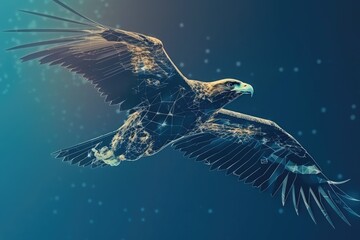 eagle a large bird of prey flies against the sky ai generated