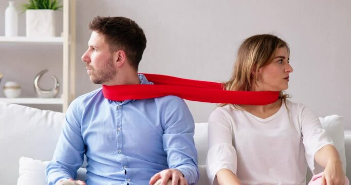 Codependent Couple. Partner Dependency. Controlling Wife