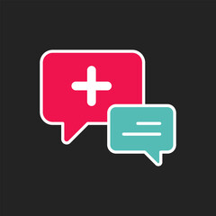 Obraz premium Online medical consultation icon. Telemedicine Isolated vector sign design.