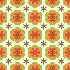 70s 60s mid century retro vintage abstract pattern background, seamless wallpaper, vector illustration