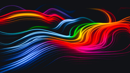 Abstract background with water wave of different colors, generative AI.