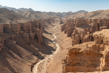 Grand Canyon in the steppes of Central Asia. Charyn Canyon