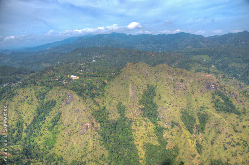 Poster Panorama view of Sri Lanka highlands from Ella rock