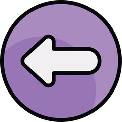 Arrow Left icon vector stock.