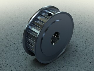 Timing Pulley MOD 24XL037-3FA5 3D Rendering