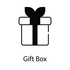 Gift Box icon. Suitable for Web Page, Mobile App, UI, UX and GUI design.