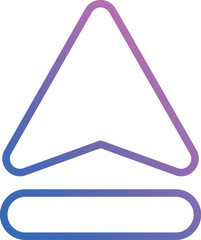 Upload icon vector stock.