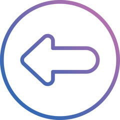 Arrow Left icon vector stock.