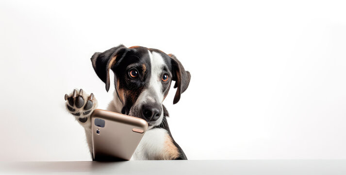 Dog Using Smartphone Dog Using Phone Images – Browse 9,008 Stock Photos, Vectors, and Video ...