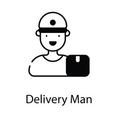 Delivery Man icon. Suitable for Web Page, Mobile App, UI, UX and GUI design.