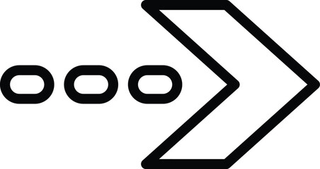 Arrow Right icon vector stock.