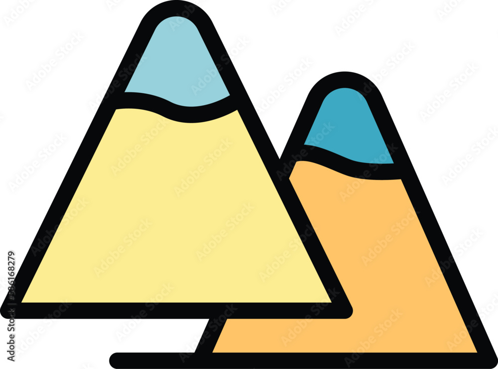 Poster scouting mountain icon. outline scouting mountain vector icon for web design isolated on white backg