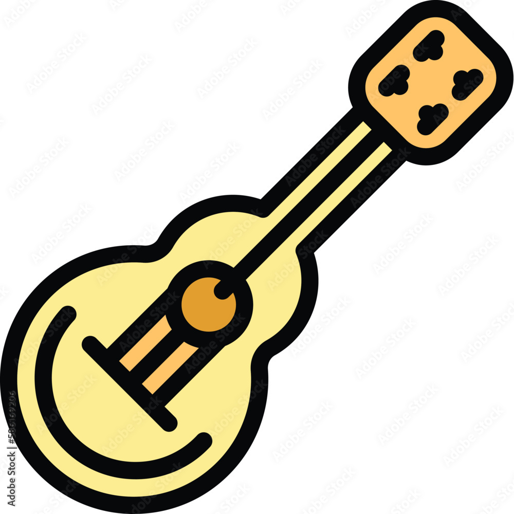 Poster scouting guitar icon. outline scouting guitar vector icon for web design isolated on white backgroun