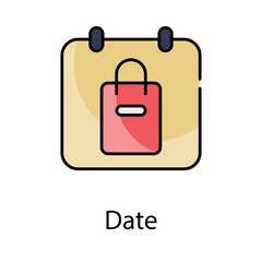Date icon. Suitable for Web Page, Mobile App, UI, UX and GUI design.