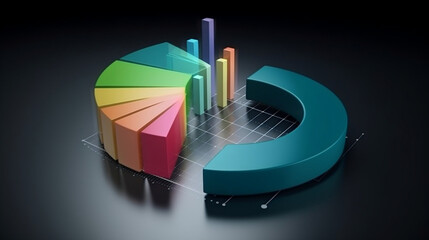 Finance and money technology background concept of business prosperity and asset management. Generative AI.