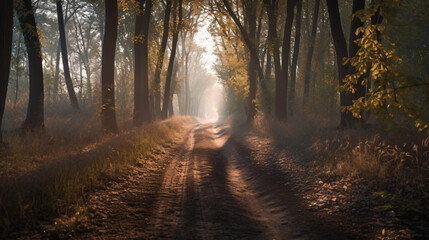 Obraz premium morning in the forest generative ai