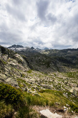 Fototapeta premium Summer landscape in Aiguestortes and Sant Maurici National Park, Spain