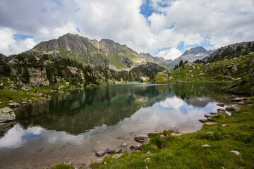 Summer landscape in Aiguestortes and Sant Maurici National Park, Spain