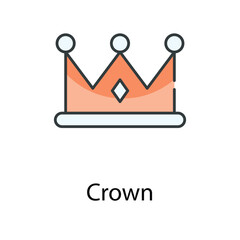 Crown icon. Suitable for Web Page, Mobile App, UI, UX and GUI design.