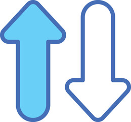 Data Arrow icon vector stock.