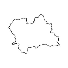 Fototapeta premium Zilina map, region of Slovakia. Vector illustration.