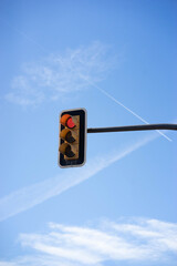 traffic light on the sky