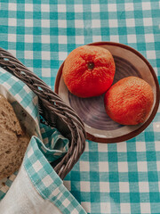 mandarins on a table