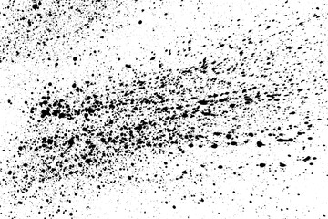 Black paint splatter isolated on white background. Distressed overlay texture. Water splash silhouette. Grunge design elements. Vector illustration, EPS 10.