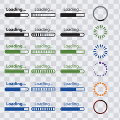 Vector Set the Loading icon. Burden. load icon. Background. Loading vector icon