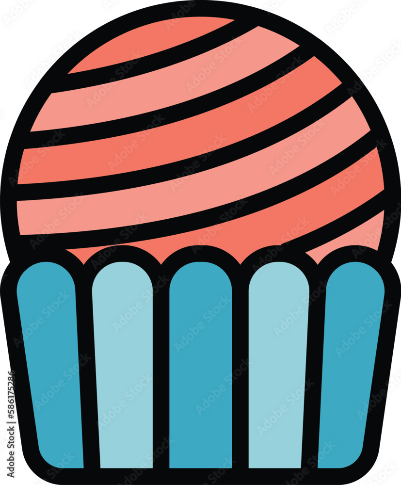 Poster cookie muffin icon. outline cookie muffin vector icon for web design isolated on white background co