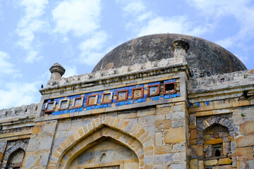 Picture of Sheesh Gumbad tomb from the last lineage of the Lodhi Dynasty. situated in Lodi Gardens in Delhi India