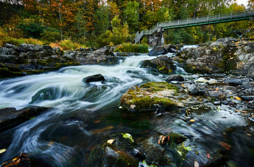 waterfall in autumn