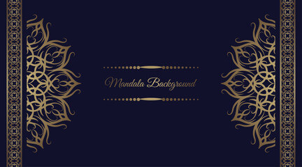 luxury background with golden mandala ornament
