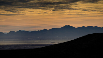 Sunrise in the desert