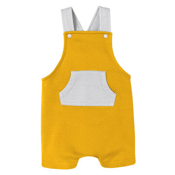 Just paste your design on This Sweet Baby Dungarees Mockup In Gold Fusion Color, and your products are able to go.