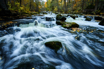 waterfall in autumn