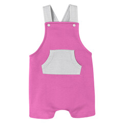 Just paste your design on This Sweet Baby Dungarees Mockup In Shell Pink Color, and your products are able to go.