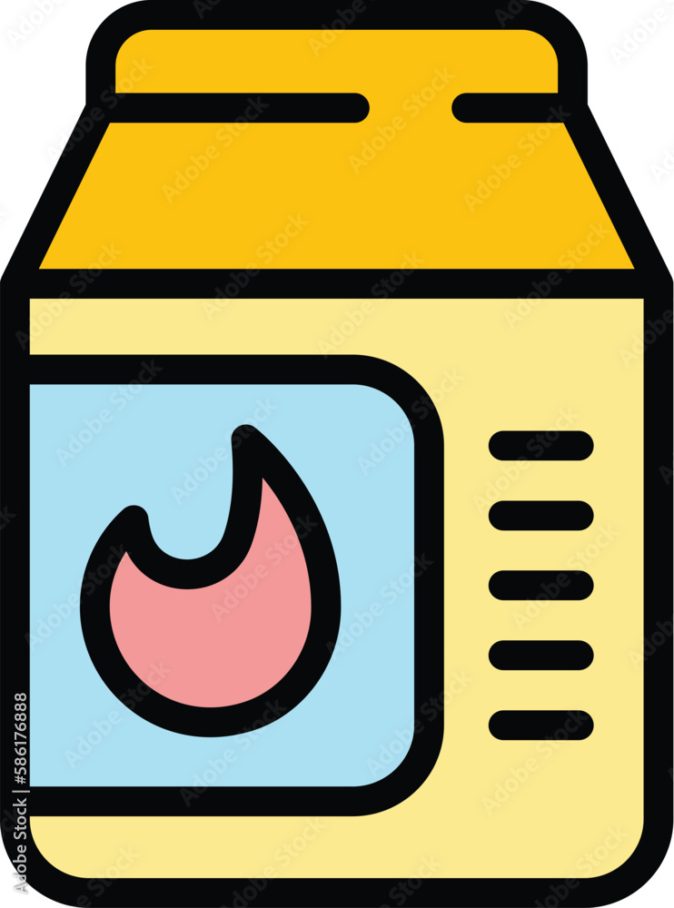 Poster jar sauce icon. outline jar sauce vector icon for web design isolated on white background color flat