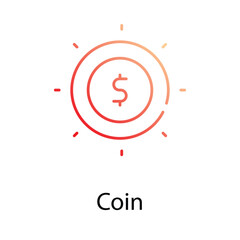 Coin icon. Suitable for Web Page, Mobile App, UI, UX and GUI design.