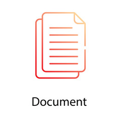 Document  icon. Suitable for Web Page, Mobile App, UI, UX and GUI design.