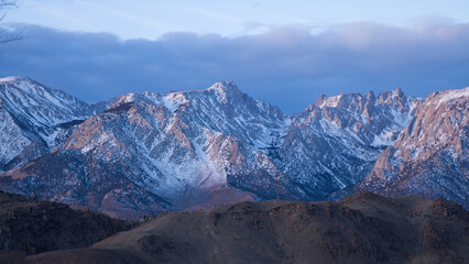 Sierra Nevada Mountains with a winters snow