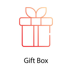 Gift Box icon. Suitable for Web Page, Mobile App, UI, UX and GUI design.