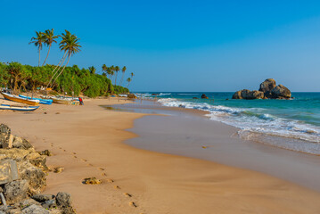 a narrow street of the old town of Galle, Sri Lanka