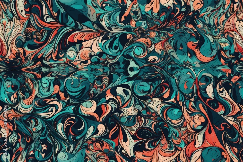 Poster vibrant and colorful abstract background with a mix of hues and tones created with generative ai tec