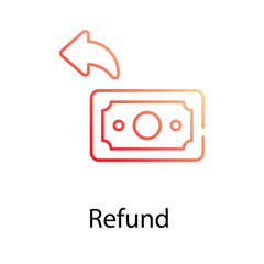 Refund  icon. Suitable for Web Page, Mobile App, UI, UX and GUI design.