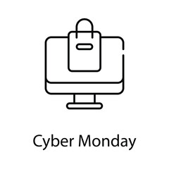 Cyber Monday icon. Suitable for Web Page, Mobile App, UI, UX and GUI design.